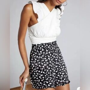 BNWT Anthropologie Cherry Silk High waisted Shorts